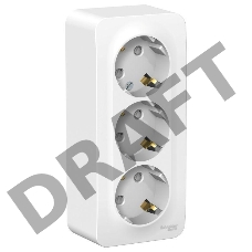 Розетка 3-м ОП BLANCA 16А 250В защ. шторки с заземл. изол. пласт. бел. SchE BLNRA011311