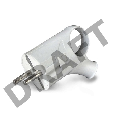 Вилка электрич. с заземл. угл. с ушком бел. 16А 250В (еврослот) UNIVersal А112