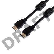 Кабель Proconnect (17-6203-6) Шнур  HDMI - HDMI  gold  1.5М  с фильтрами  (PE bag)