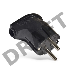 Вилка электрич. с заземл. угл. черн. 16А 250В (еврослот) UNIVersal А0105