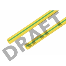 Термоусаживаемая трубка REXANT 20,0/10,0 мм, желто-зеленая, упаковка 10 шт. по 1 м