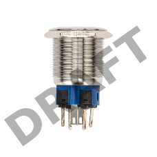 Кнопка  антивандальная Ø22 250В Фикс (6с) ON-OFF/OFF-ON подсв/зеленая REXANT (в упак. 1 шт.)