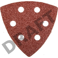 Шлифовальная бумага, лента, круги Треугольник шлифовальный универсальный STAYER (35460-060) на велкро основе, 6 отверстий, Р60, 93х93х93мм, 5шт