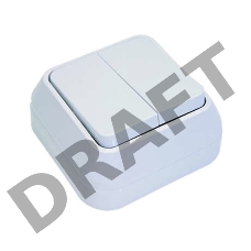 Выключатель 2-кл. ОП 10А IP20 бел. Makel 45103