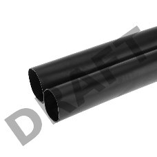 Термоусаживаемая трубка клеевая REXANT 51,0/8,5 мм, (6:1) черная, упак. 2 шт. по 1 м