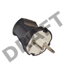 Вилка электрич. без заземл. черн. 6А 250В (еврослот) UNIVersal А0113