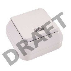 Выключатель 1-кл. ОП 10А IP20 с подсветкой бел. Makel 45121