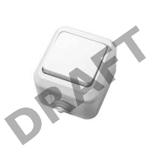 Выключатель 1-кл. ОП 10А IP44 п/герм. бел Makel 18300