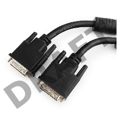 Кабель DVI-D single link Gembird/Cablexpert , 19M/19M, 1.8м, черный, экран, феррит.кольца, пакет (CC-DVI-BK-6)