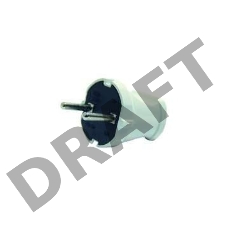 MAKEL 10001 Вилка без заземления белая