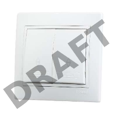 Выключатель LEZARD 701-0202-106  серия скр.проводки Мира проходной двойной белый