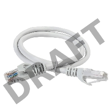 Коммутационный шнур (патч-корд) ITK, кат.5Е UTP, 1м, серый