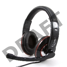 Наушники Gembird MHS-780B Гарнитура стерео  , черный, регулятор громкости