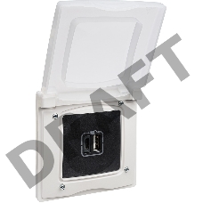 Рамка 1-м Etika IP44 с защ. крышкой бел. Leg 672550