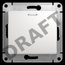 Механизм выключателя 1-кл. СП GLOSSA 10А IP20 10AX с подсветкой бел. SchE GSL000113