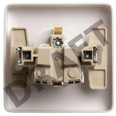 Розетка 1-м СП Хит 16А 250В защ. шторки с заземл. бел. SchE RS16-136-B