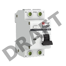 Выключатель автоматический диф. тока 1п+N С 10А 30мА тип АС эл. 4.5кА АД-12 Basic EKF DA12-10-30-bas