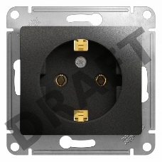 Механизм розетки 1-м Glossa 16А с заземл. антрацит SchE GSL000743