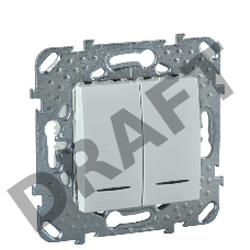 ДВУХКЛАВИШНЫЙ ВЫКЛЮЧАТЕЛЬ С ИНД ЛАМП БЕЛ ДВУХКЛАВИШНЫЙ ВЫКЛЮЧАТЕЛЬ С ИНД ЛАМП БЕЛ