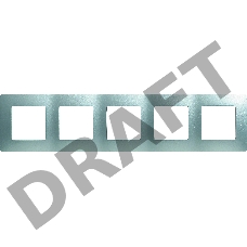 ETIKA Рамка 5 постов, алюминий ETIKA Рамка 5 постов, алюминий