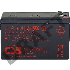 Батарея CSB HRL1234W (12V 9Ah) F2FR клеммы F2 , огнестойкие
