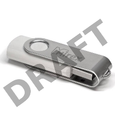 Флеш Диск 16GB Mirex Swivel, USB 2.0, Белый