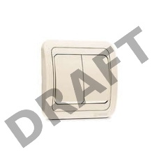 Выключатель 2-кл. СП Mimoza 10А IP20 крем./крем. Makel 25003