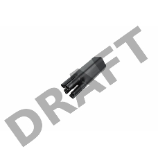 Термоусаживаемая перчатка на 5 жил 42,0/20,0 мм черная REXANT