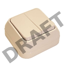 Выключатель 2-кл. ОП 10А IP20 крем Makel 45203