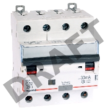 Выключатель автоматический дифференциального тока 4п C 32А 30мА тип AC 6кА DX3 4мод. Leg 411189