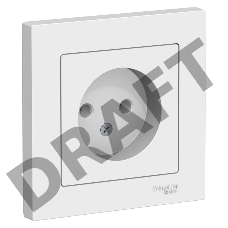 Розетка ATLAS DESIGN без заземл. 16А в сборе бел. SchE ATN000140