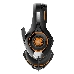 Гарнитура игровая CROWN CMGH-101T Black&orange (Подключение jack 3.5мм 4pin+ адаптер 2*jack spk+mic,Частотный диапазон: 20Гц-20,000 Гц ,Кабель 2.1м,Размер D 250мм, регулировка громкости, микрофон на ножке)