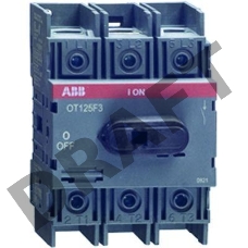 Рубильник  АВВ 1SCA105004R1001 Рубильник OT100F3 до 100А 3х-полюсный для установки на DIN-рейку или монтажная плата (с резерв. ручкой)