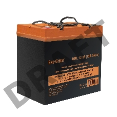 Аккумуляторная батарея ExeGate EX285652RUS HRL 12-55 (12V 55Ah, под болт М6)