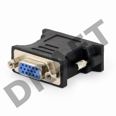 Переходник DVI-VGA Cablexpert A-DVI-VGA-BK, 29M/15F, черный, пакет