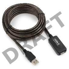 Кабель удлинитель USB 2.0 активный Gembird/Cablexpert UAE-01-5M, AM/AF, 5м