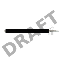 Вал резиновый RC1-3630 HP LJ 1160/1320/3390/P2015/P2014/M2727/LBP-3300/3360