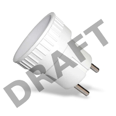 Адаптер-переходник без заземл. 6А 250В (еврослот) бел. UNIVersal А109