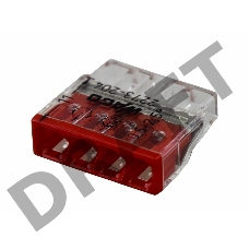 Клемма 4х(0.5-2.5мм) 4-х проводн. для распред. короб. (без п) WAGO 2273-204