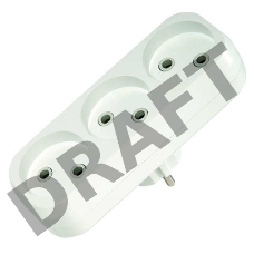 MAKEL 10032 Тройник 3 гнезда 10 А , без заземления линейный