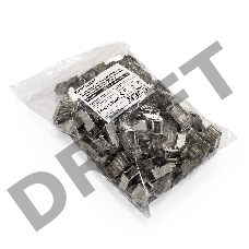 Коннектор ExeGate PL45-C5-8P8C-SH-100 RJ-45 Кат.5e (8P8C) под одножильный кабель, экранированный, золотое напыление (100шт)