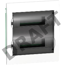 Бокс СП EASY9 встраив. с прозр. дверью 2ряда 24мод. SchE EZ9E212S2FRU