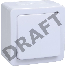 Выключатель 1-кл. ОП ГЕРМЕС PLUS 10А IP54 ВСп20-1-0-ГПБ проход. бел. ИЭК EVMP12-K01-10-54-EC