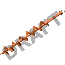 Шнек д/грунта CARVER GDB-100 однозаходный 01.003.00044