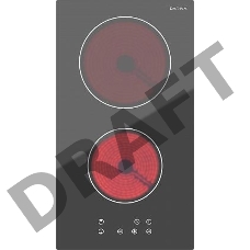 Варочная поверхность электрическая DARINA P E545 B, сенсорное управление, 2 конфорки, цвет: черный