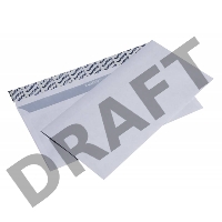 Конверт Е65.10 E65 110x220мм белый силиконовая лента 80г/м2 (pack:1000pcs)