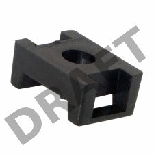 Площадка для крепления стяжки REXANT (ПС-2) 22x16 мм, черная, упаковка 10 шт.