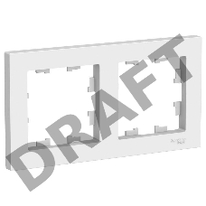 РАМКА Schneider-electric ATLASDESIGN 2-постовая , универсальная, БЕЛЫЙ