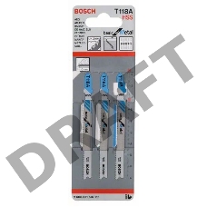 Bosch 2608631507 3 ЛОБЗИКОВЫЕ ПИЛКИ T 118 А, HSS