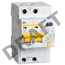 Выключатель автоматический дифференциального тока 2п C 32А 30мА тип AC 4.5кА АД-12 ИЭК MAD10-2-032-C-030